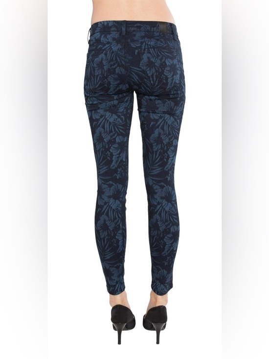 LEVEL 99 Janice Mid Rise Skinny Denim Jeans Floral Jamaica Dark Blue 26 - Picture 9 of 10